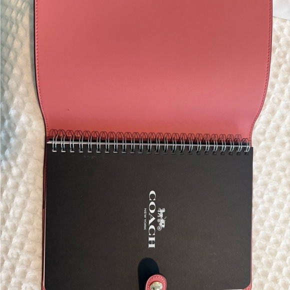 Pink Leather Planner with Gold Button - Picture 3 of 5